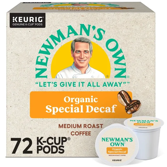 Newman's Own Organics Special Decaf Coffee - K-Cup Pod - Medium Roast - 72ct