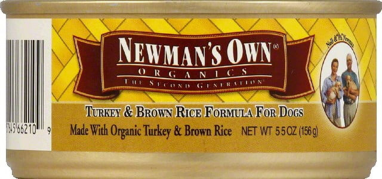 Newman's Own Organics Turkey & Brown Rice Formula Wet Dog Food, 5.5 Oz