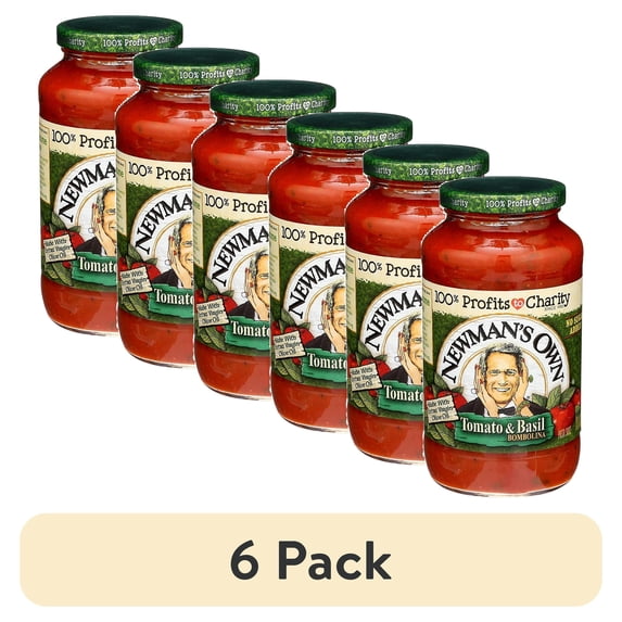 (6 pack) Newman's Own Pasta Sauce Tomato & Basil Bombolina -- 24 oz