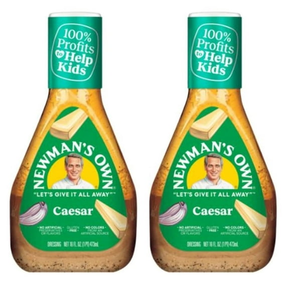 Newman's Own Salad Dressing, Caesar, 16-Ounce Bottles, Pack of 2