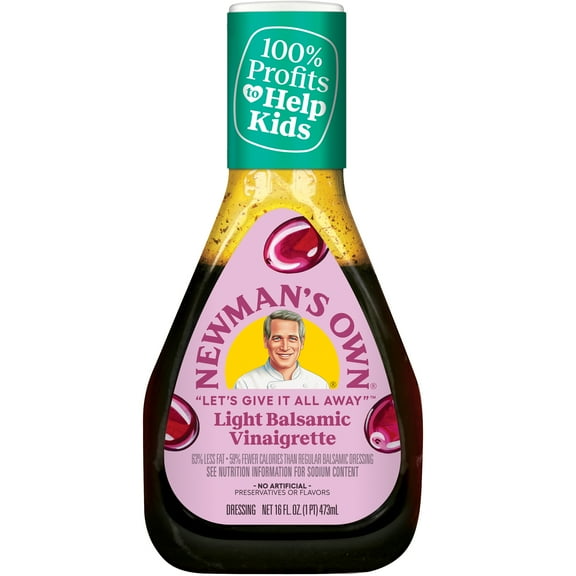 Newman's Own Salad Dressing, Light Balsamic Vinaigrette, 16oz bottle