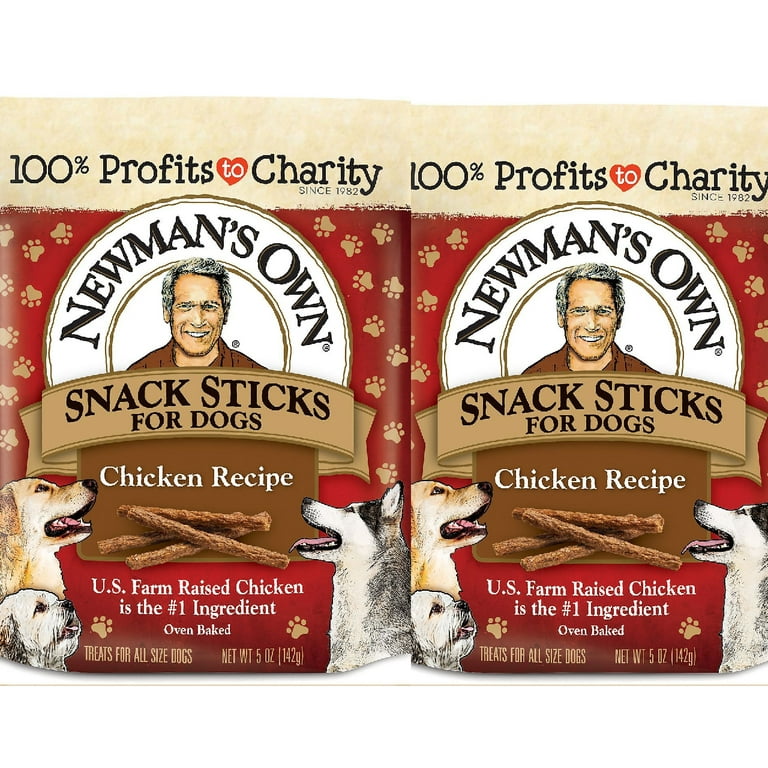 Newman s Own Snack Sticks Chicken Recipe Grain Free Dog Treats 5 oz bag bundle of 2