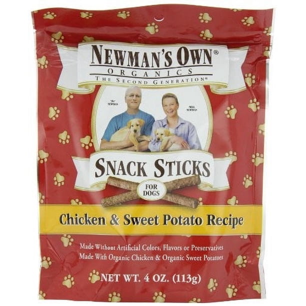 Newman's Own Snack Sticks Chicken & Sweet Potato Recipe Dry Dog Treat, 4 oz