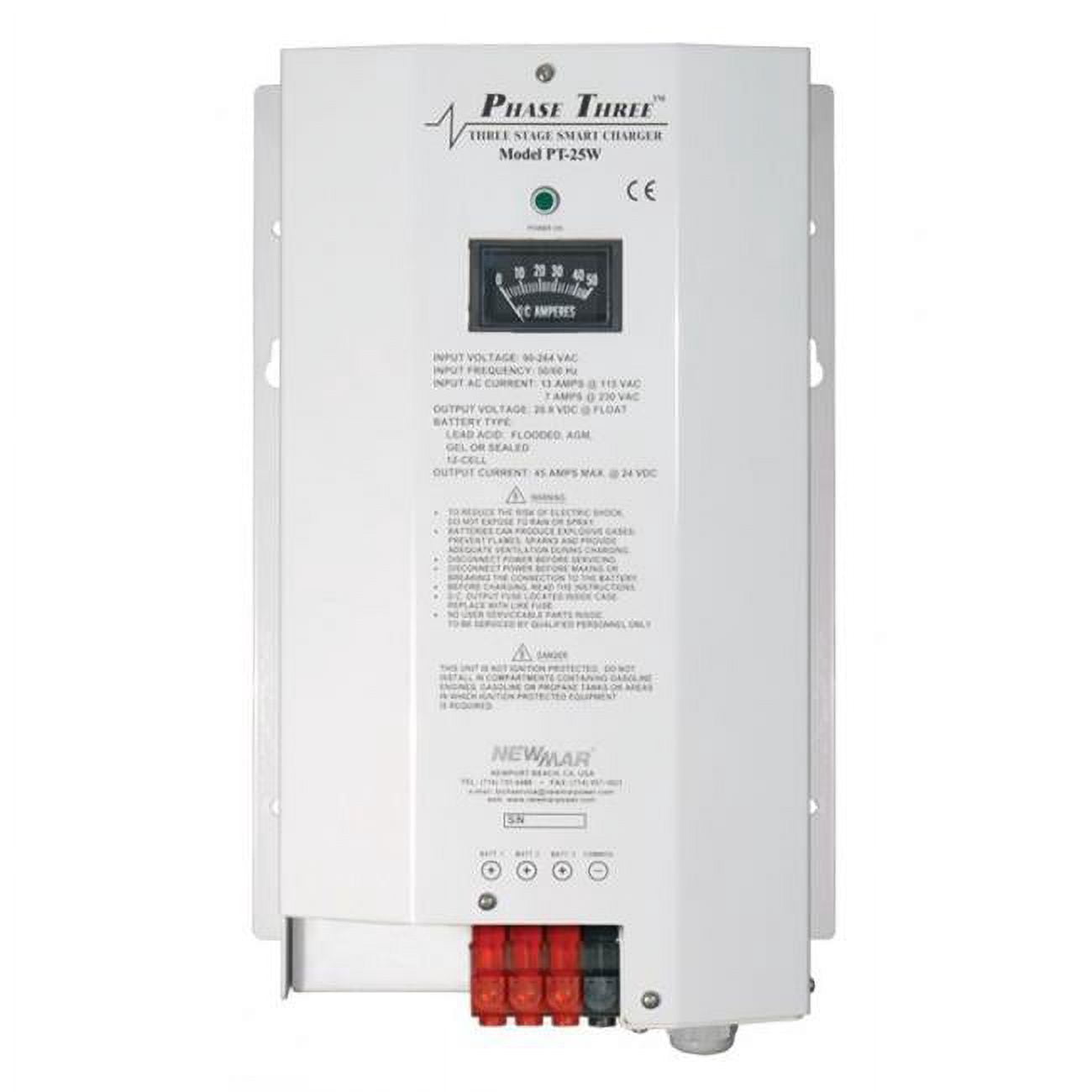 Newmar NEWPT25W 12V & 3 Bank, 25A Charger