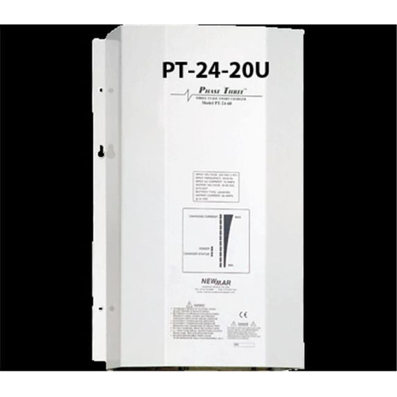 Newmar NMR-PT-24-20U Phase 3 24V 20A 3 Bank Battery Charger, White