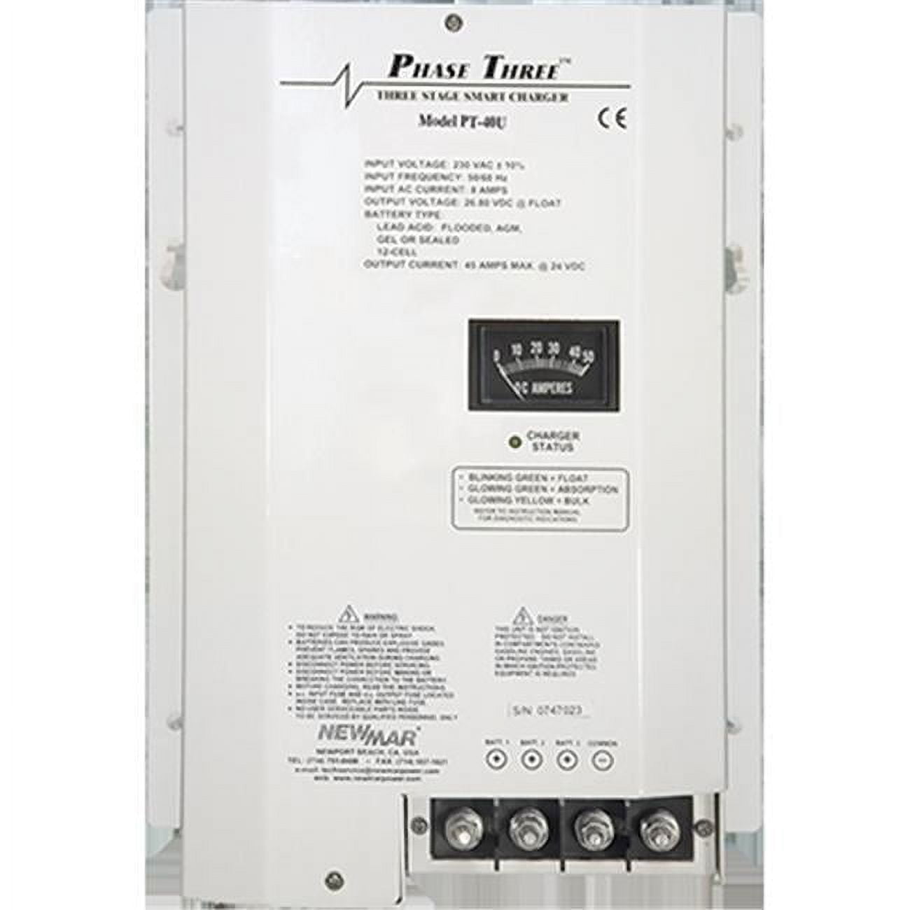 Newmar NMR-PT-40U 12V, 40A Phase Three PT Series 3 Bank Battery Charger