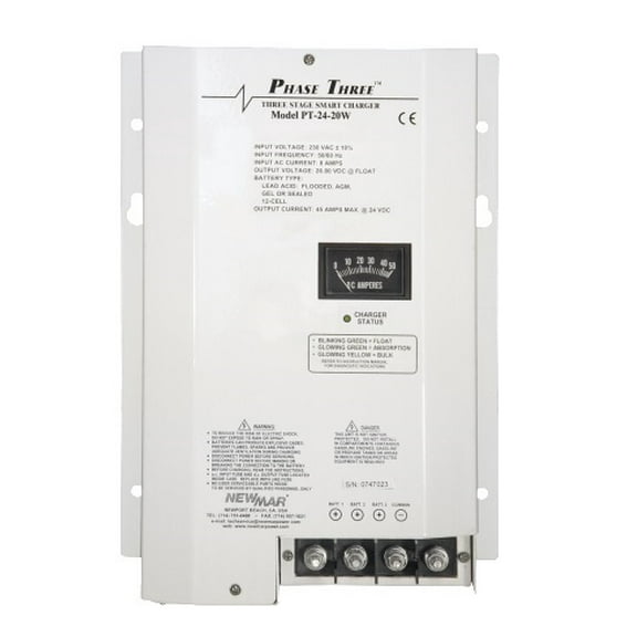 Newmar PT2420U Smart Battery Charger 24V 20A 3 Bank