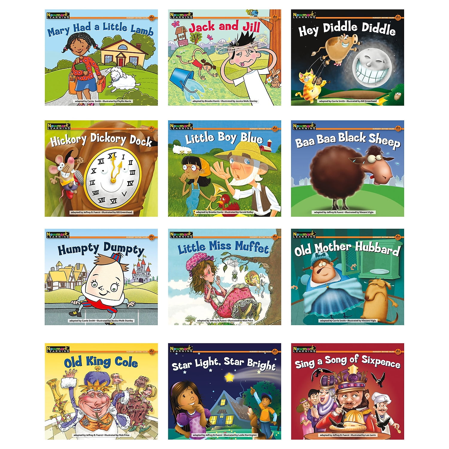 Newmark Learning Rising Readers 12 Titles Nursery Rhyme
