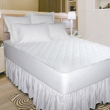 Newpoint International 180 Thread Count Waterproof Cotton Mattress Pad, Queen