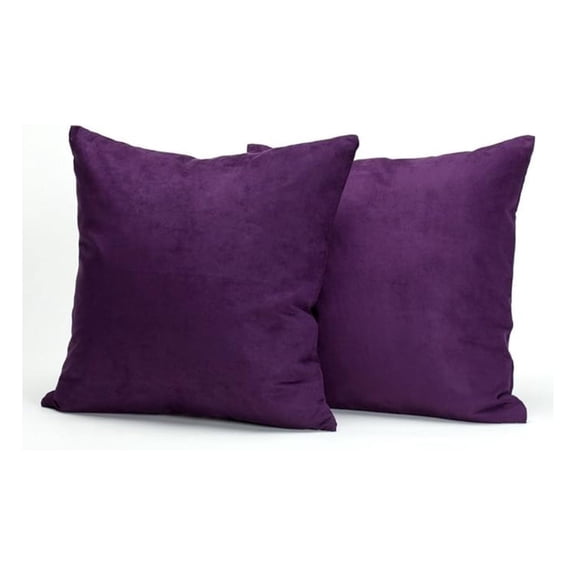 Newpoint Microsuede 16-Inch-by-16-Inch and Down Filled Pillows, , 2-Pack