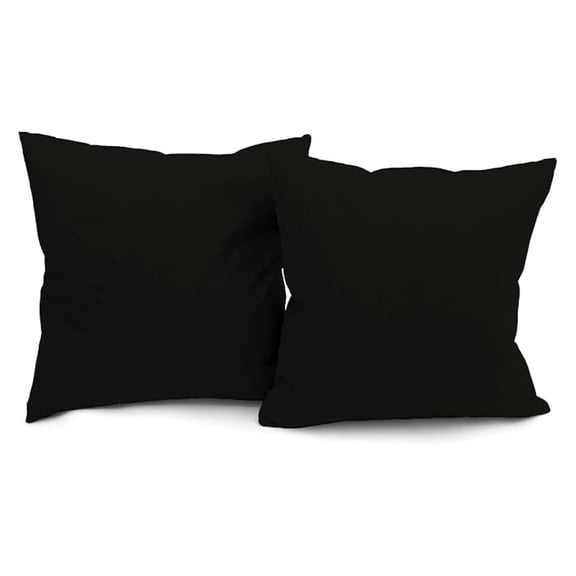 Newpoint Microsuede 16-Inch-by-16-Inch and Down Filled Pillows, Black, 2-Pack