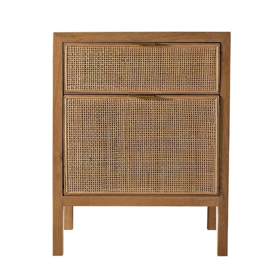 Newport 20.6 in. Oak Finish 2-Drawer Filing Cabinet