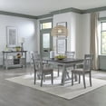 thumbnail image 1 of Newport 5 Piece Trestle Table Set in Gray, 1 of 2