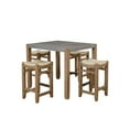 thumbnail image 1 of Alaterre Furniture Newport 6-Piece Dining Set with 36 in. H Wood Counter-Height Dining Table, Four 26 in. H Stools and Side Buffet Table, 1 of 8