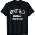 thumbnail image 1 of Newport Beach California CA Vintage Established Sports T-Shirt, 1 of 3