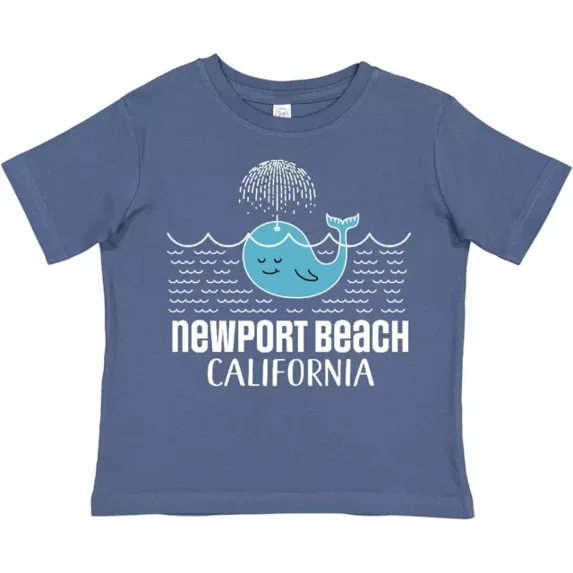 Newport Beach California Whale Watching Toddler T-Shirt Ca Vacation TODDLER SHORT SLEEVE TEE BELLA CANVAS 3001T