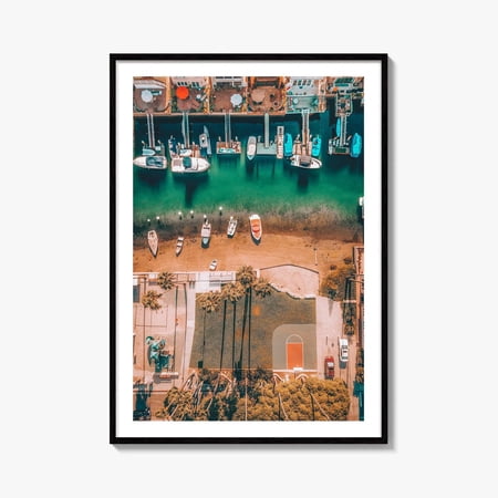 Newport Beach Fine Art Photo Print Oc California Aerial Basketball Court Coastal