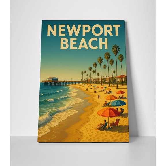 Newport Beach Poster or Canvas Wall Art