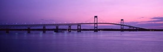 Newport Bridge Newport RI Canvas Art - Panoramic Images (37 x 12)