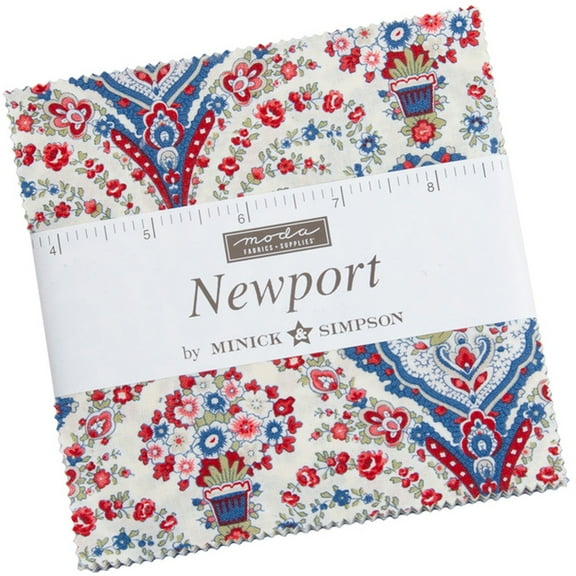 Newport Charm Pack by Minick & Simpson; 42 - 5" Precut Fabric Quilt Squares