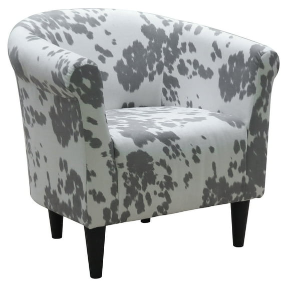 Newport Club Chair - Cowhide Silver
