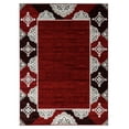 thumbnail image 1 of Newport Collection - Red Abstract Bordered / Border Area Rug, 1 of 5