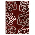 thumbnail image 1 of Newport Collection - Red, Gray Floral Medallion Modern Area Rug, 1 of 5