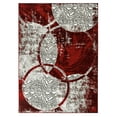 thumbnail image 1 of Newport Collection - Red Modern Geometric Abstract Area Rug, 1 of 5