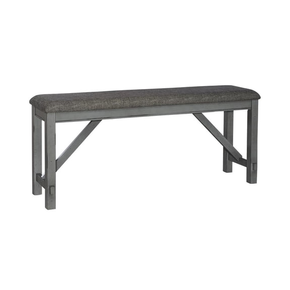 Liberty Furniture Newport Counter Height Dining Bench in Gray