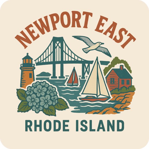 Newport East Rhode Island Keepsakes Souvenir Vinyl Sticker – Destination Travel Keepsake Collectible (3-Inches Wide)