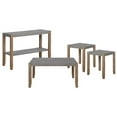 thumbnail image 1 of Newport Faux Concrete & Wood Living Room Set - 4 Piece, 1 of 1