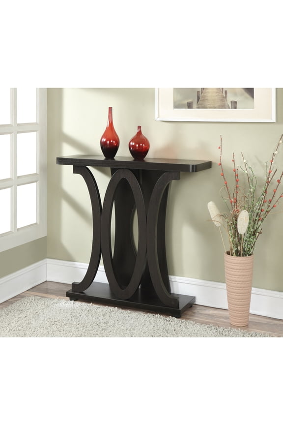 Newport Hailey Console Table in Espresso Wood Finish
