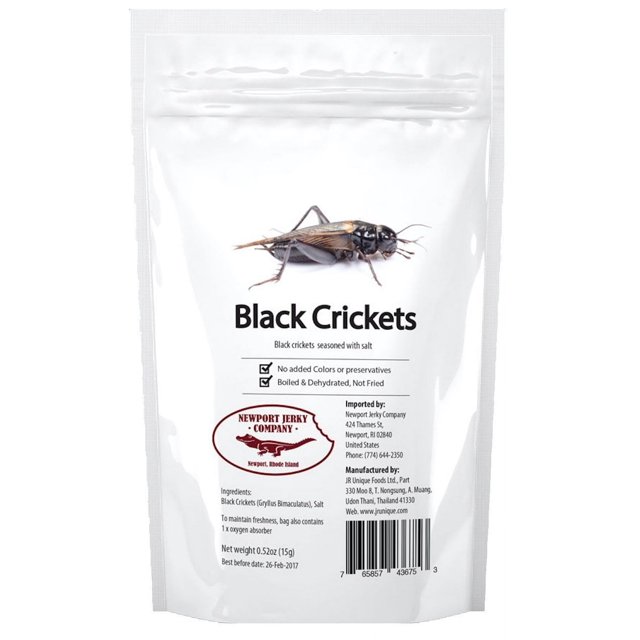 Newport Jerky Company Edible Insects Bag of Edible Crickets Un