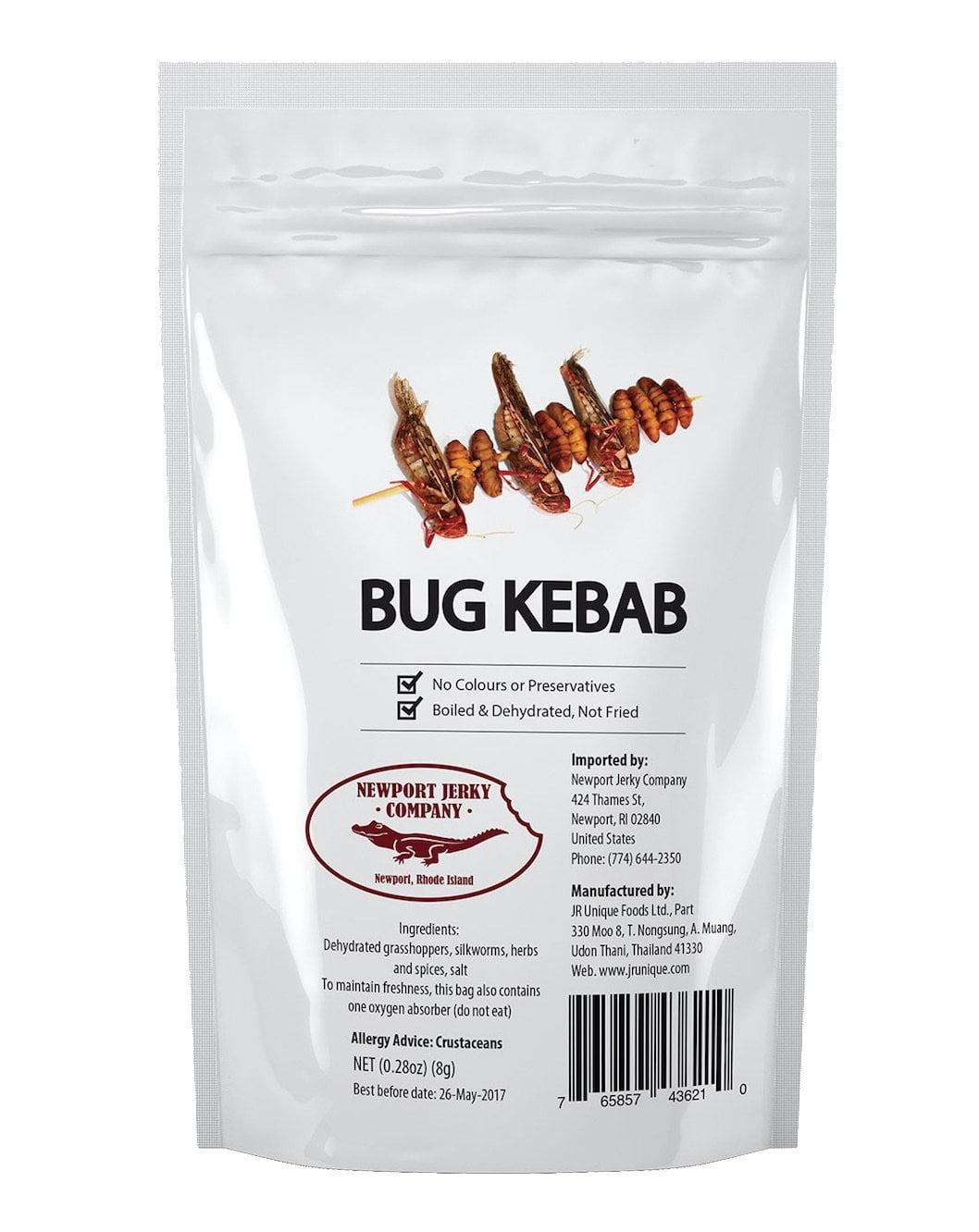 Newport Jerky Company Edible Insects Edible Bug Kebab Bugs on a
