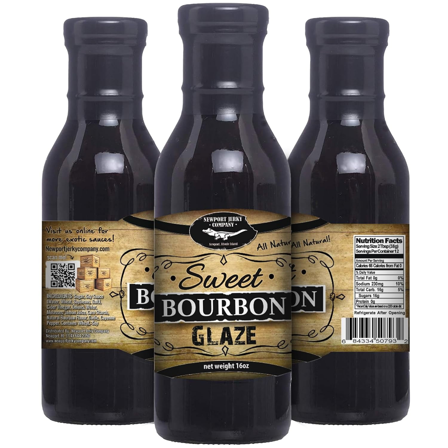 Newport Jerky Company Sweet Bourbon Glaze & Dipping Sauce (Fat Free