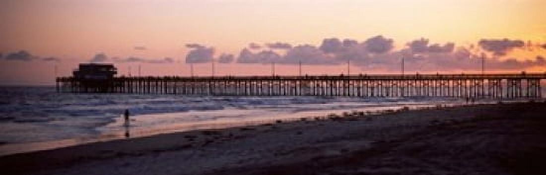 Newport Pier Orange County California Canvas Art - Panoramic Images (38 x 12)