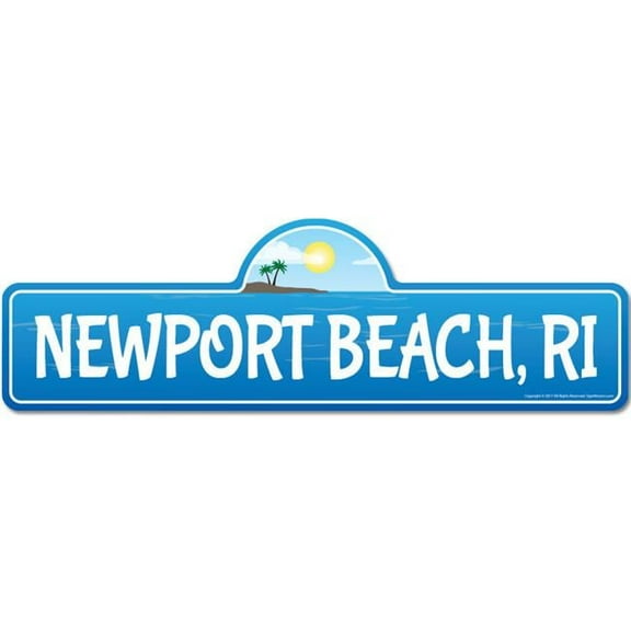 Newport, RI Rhode Island Beach Street Sign