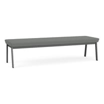 Newport Reception Waiting 18.5" 3-Seat Bench / Charcoal Steel / Light Gray