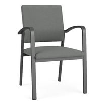 Newport Reception Waiting 18.5" Guest Chair / Charcoal Steel / Light Gray