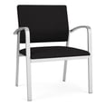 thumbnail image 1 of Newport Reception Waiting 18.5" Steel Guest Chair / Silver Steel / Black, 1 of 5
