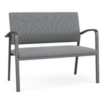 Newport Reception Waiting 2-Seat Tandem Seating / Charcoal Steel / Gray