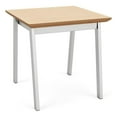 thumbnail image 1 of Newport Reception Waiting 20x20" Wood End Table / Silver Steel / Natural, 1 of 5