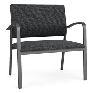 Newport Reception Waiting Bariatric Chair / Charcoal Steel / Dark Gray
