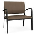 thumbnail image 1 of Newport Reception Waiting Room 18.5" Bariatric Chair / Black Steel / Brown, 1 of 5