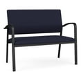 thumbnail image 1 of Newport Reception Waiting Room 2-Seat Loveseat / Black Steel / Navy Blue, 1 of 5