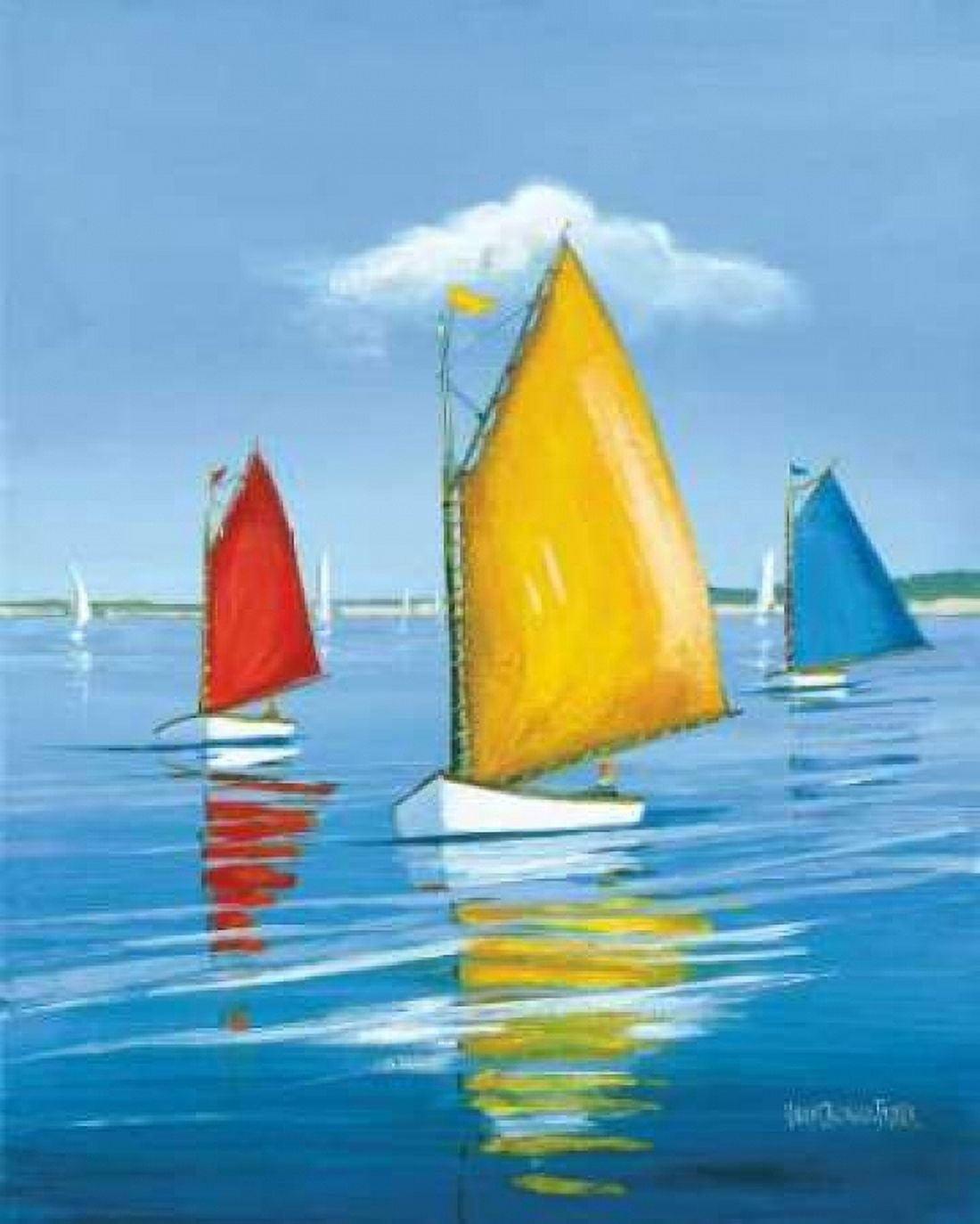 Newport Regatta Canvas Art - Sally Caldwell Fisher (24 x 30)
