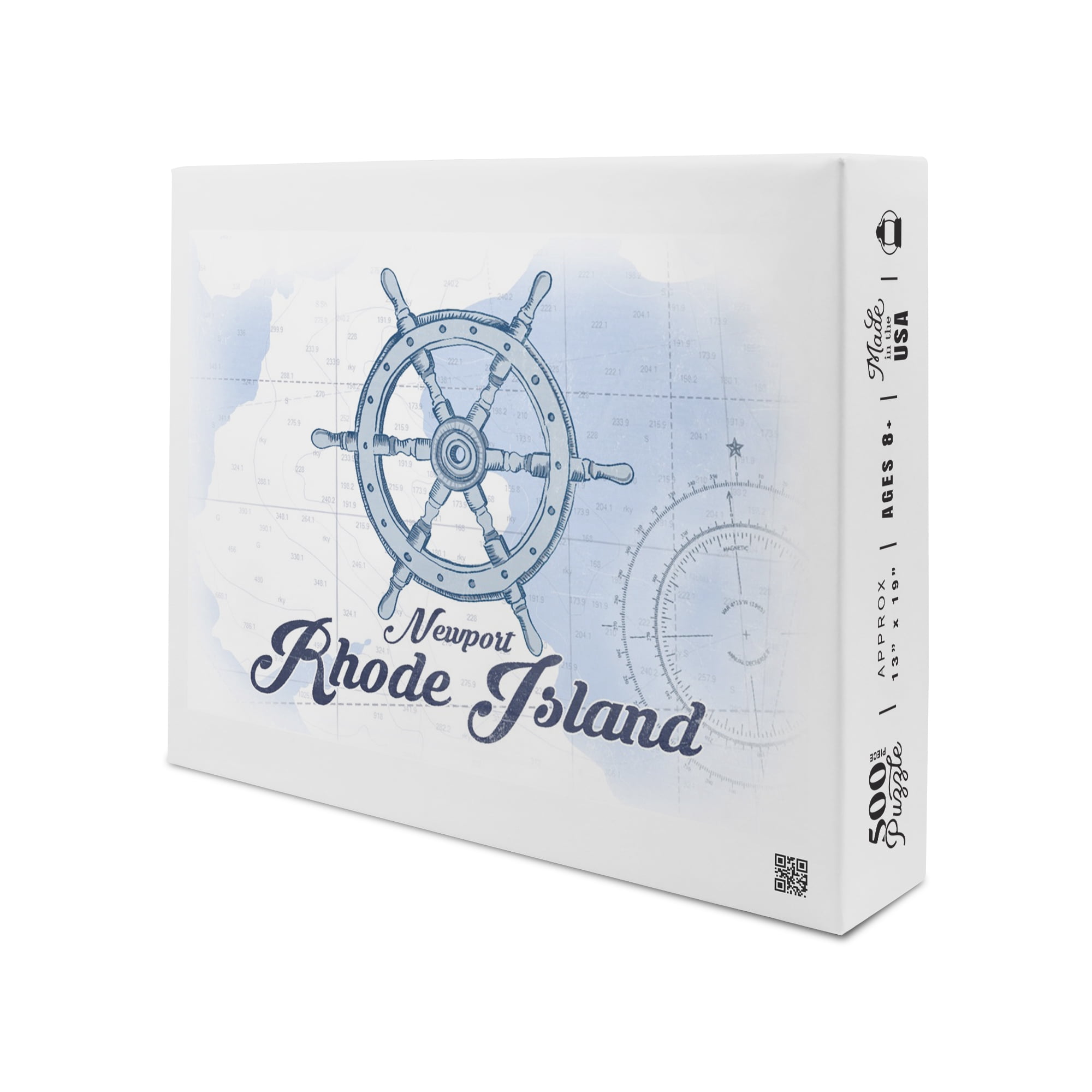 T-shirt Gildan Rhode Island Wheel - Bleu, Taille Large Homme - Occasion Très Bon état