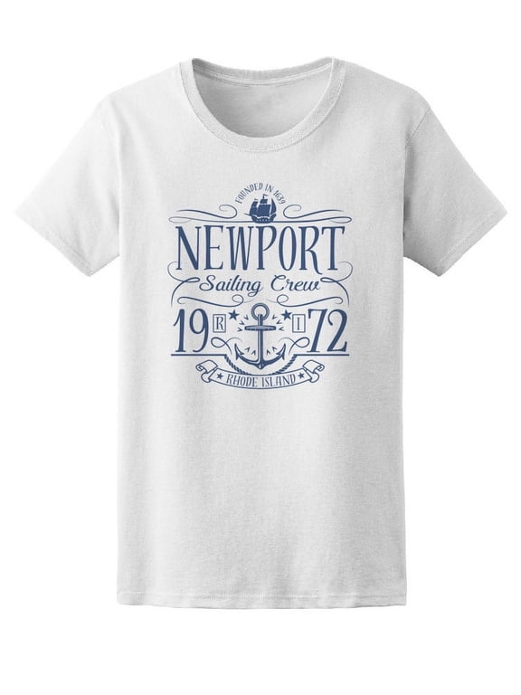 Newport Sailing Crew 1972 Anchor T-Shirt Women -Image by Shutterstock, Female Small