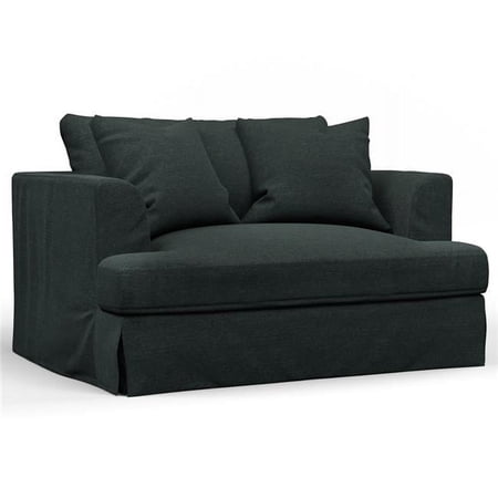 Newport Slipcovered Chair & A Half Sofa Dark Gray