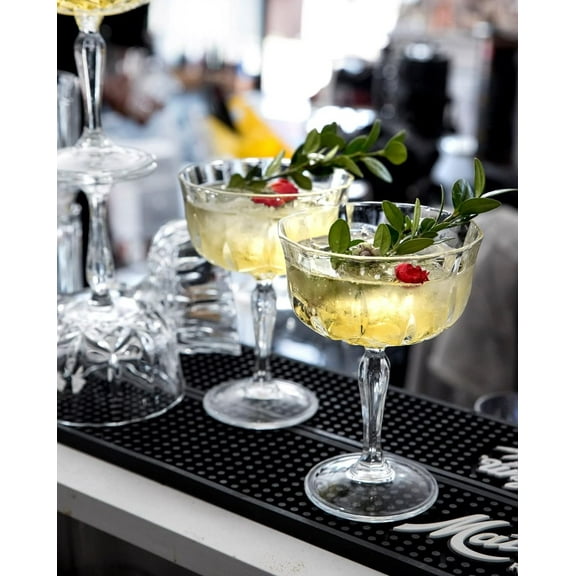 Newport Social Season Crystal Cocktail Coupe  Vintage-Inspired 2-Piece Set for Craft Cocktails (Gift Box Collection)